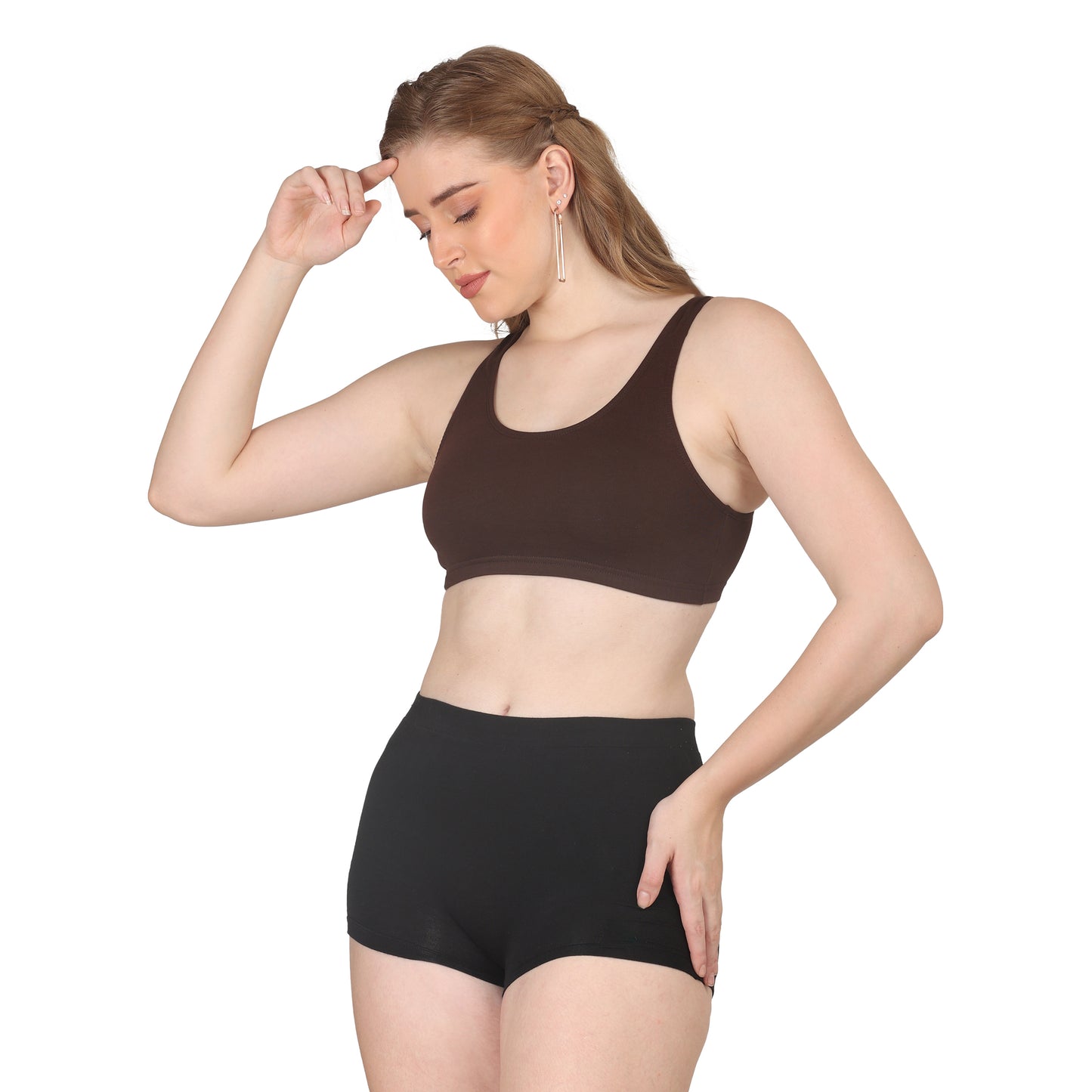 POOJA RAGENEE Skin Breathable & Comfort Sports Bra for Womens SQ1030 Wine
