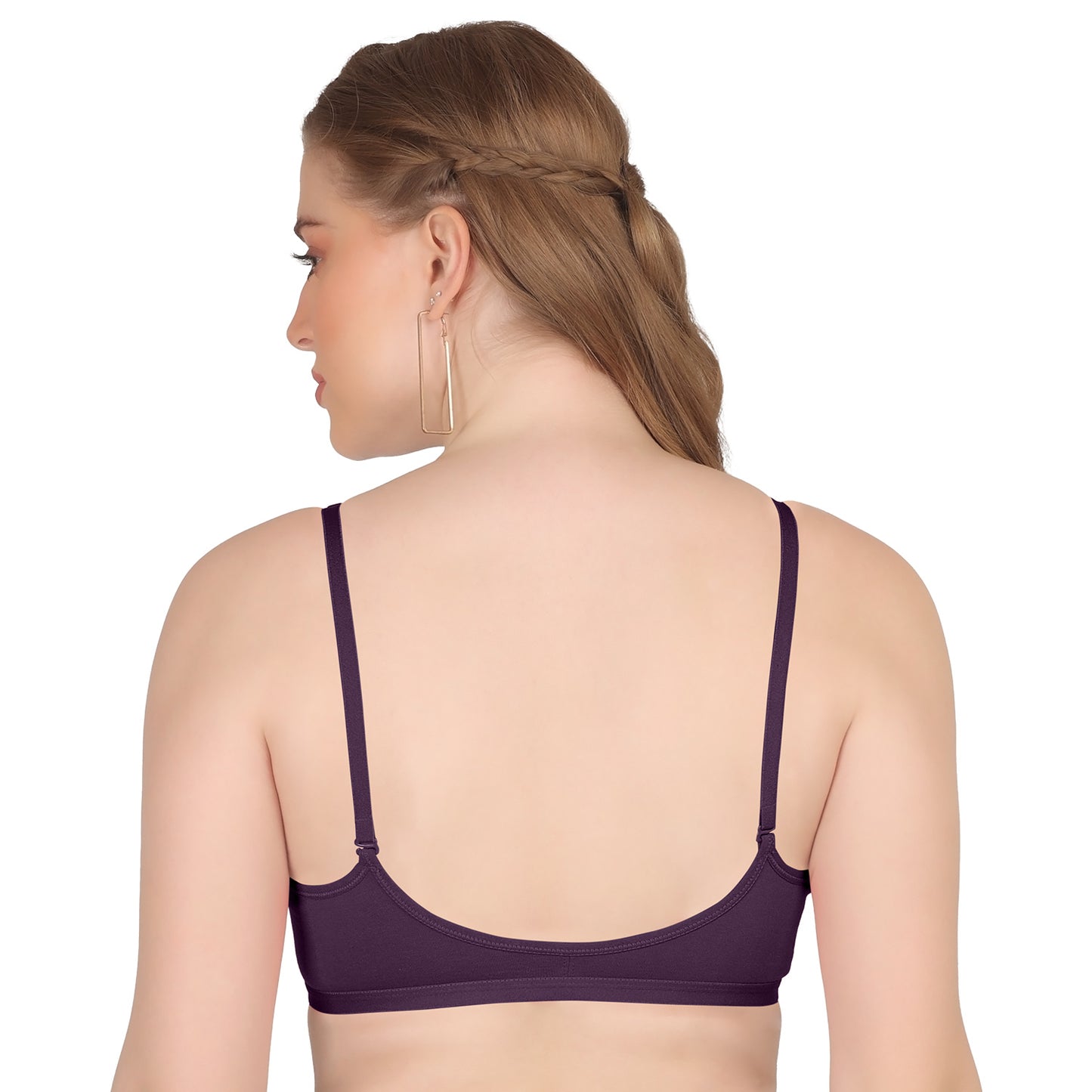 POOJA RAGENEE Double Layer Front Opener Hooks Detachable Strap Bra BQ2184 Wine