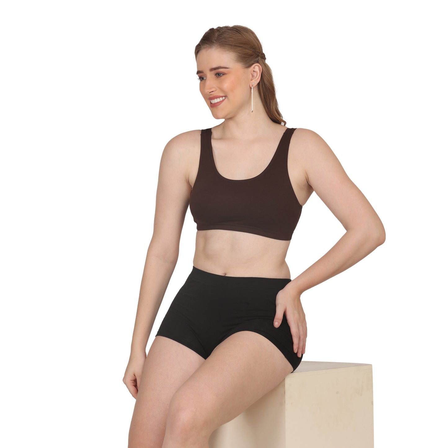POOJA RAGENEE Skin Breathable & Comfort Sports Bra for Womens SQ1030 Wine