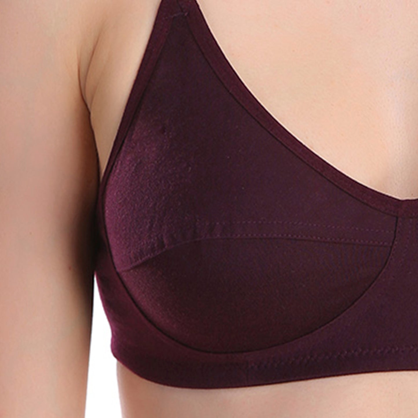 POOJA RAGENEE Regular Cotton Blend Bra -WINE