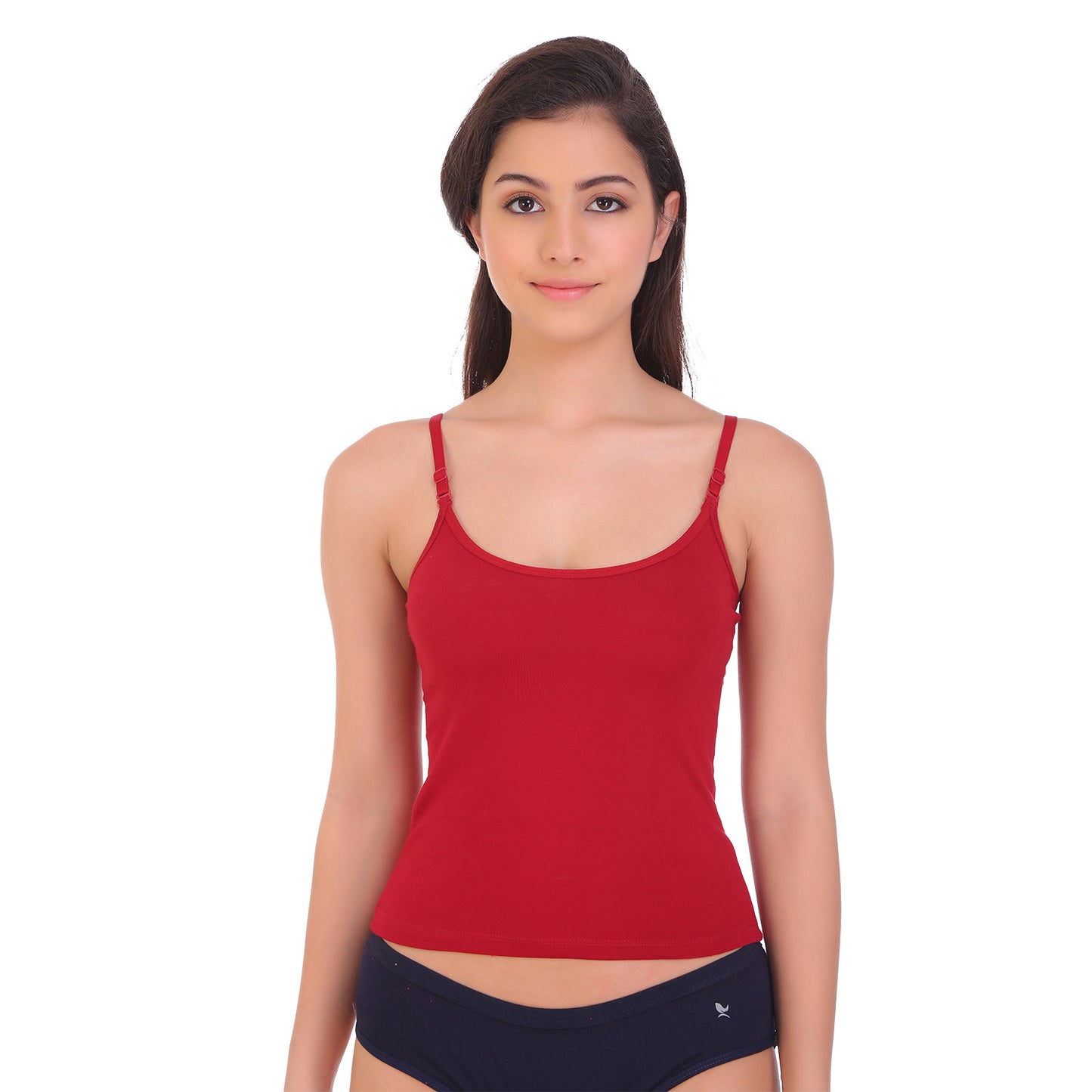 Adjustable Camisole in Maroon - Pure Cotton