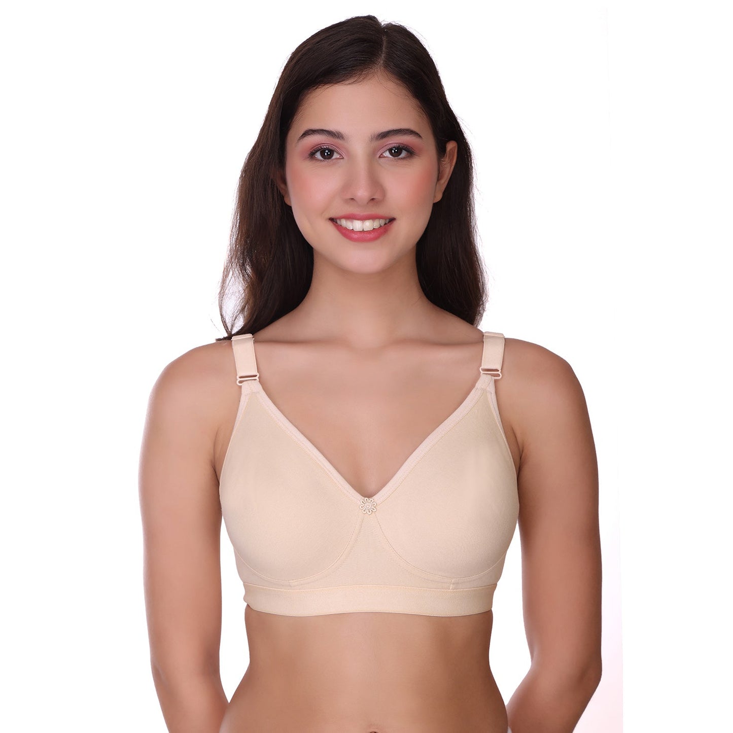Non-Padded Non-wired Full Coverage Everday Bra Nude