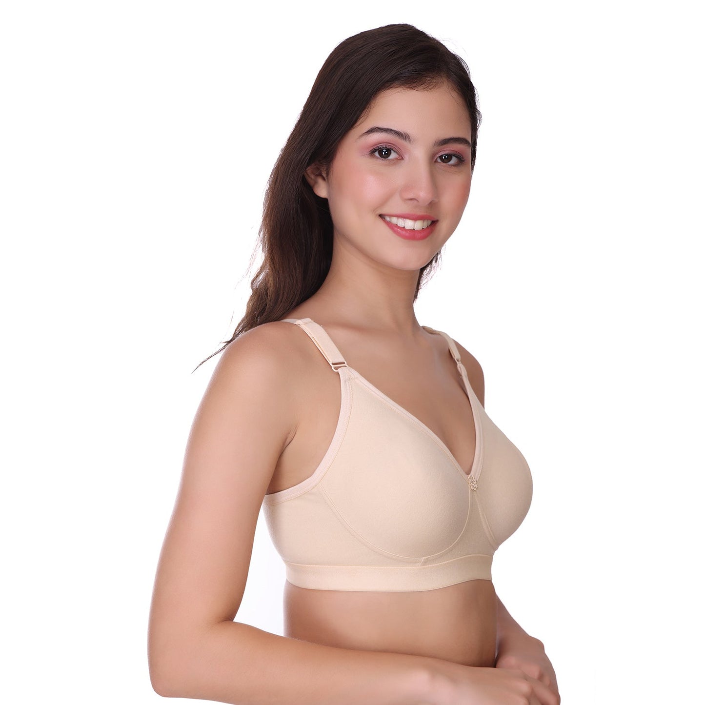 Non-Padded Non-wired Full Coverage Everday Bra Nude