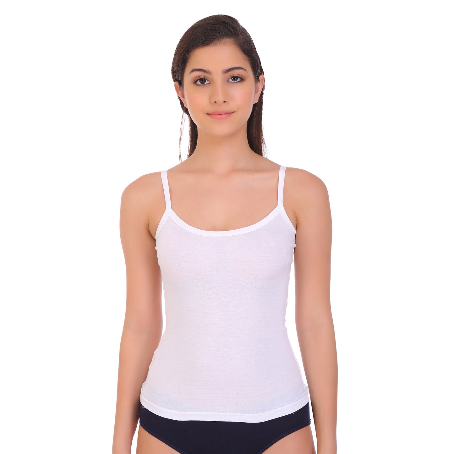 Sando Camisole in White - Pure Cotton