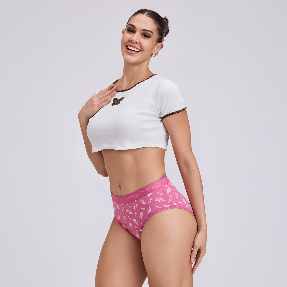 Hipsters Mid Waist Panty for Women – Soft Cotton, Full Coverage PP003