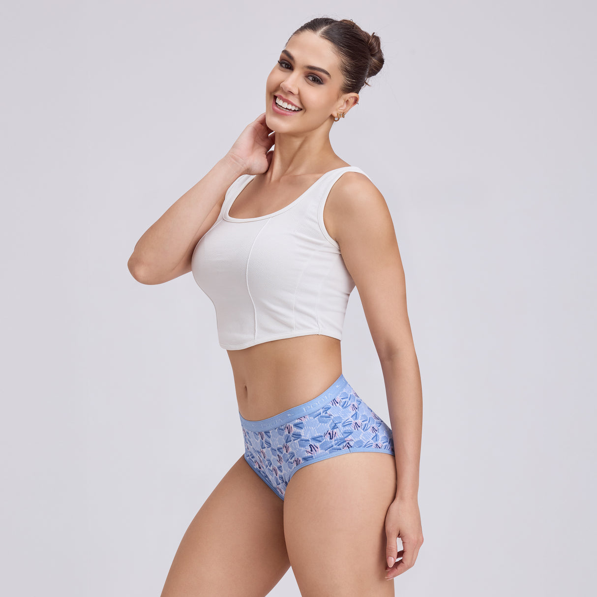 Hipsters Mid Waist Panty for Women – Soft Cotton, Full Coverage PP003