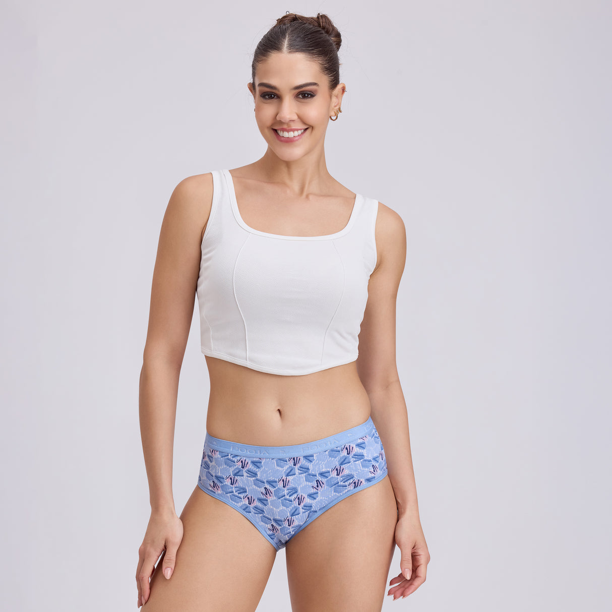 Hipsters Mid Waist Panty for Women – Soft Cotton, Full Coverage PP003