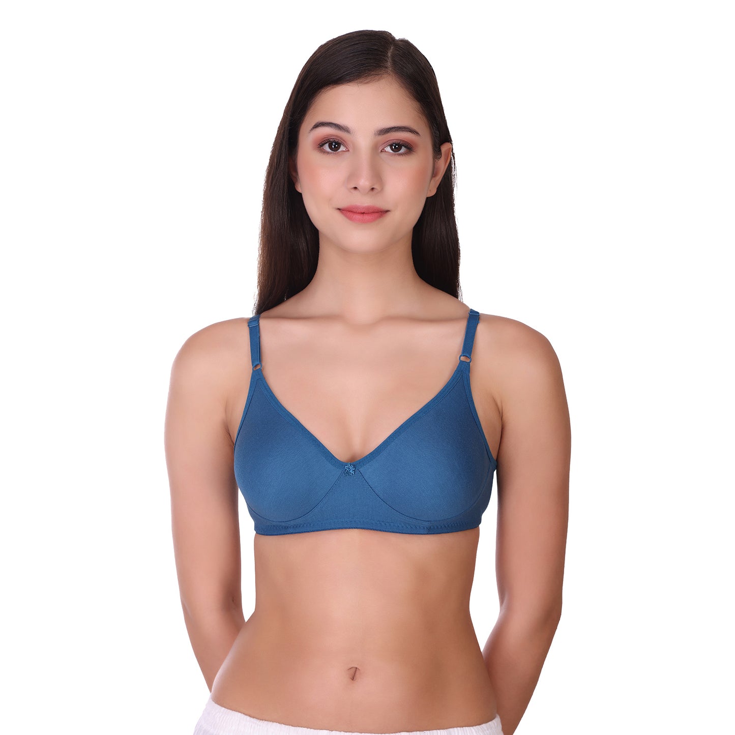 Pooja Ragenee Seamless Non Padded bra for Women AF Blue