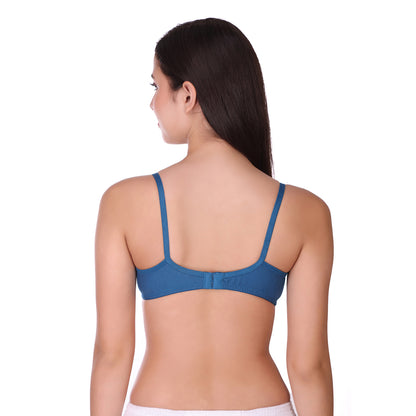 Pooja Ragenee Seamless Non Padded bra for Women AF Blue