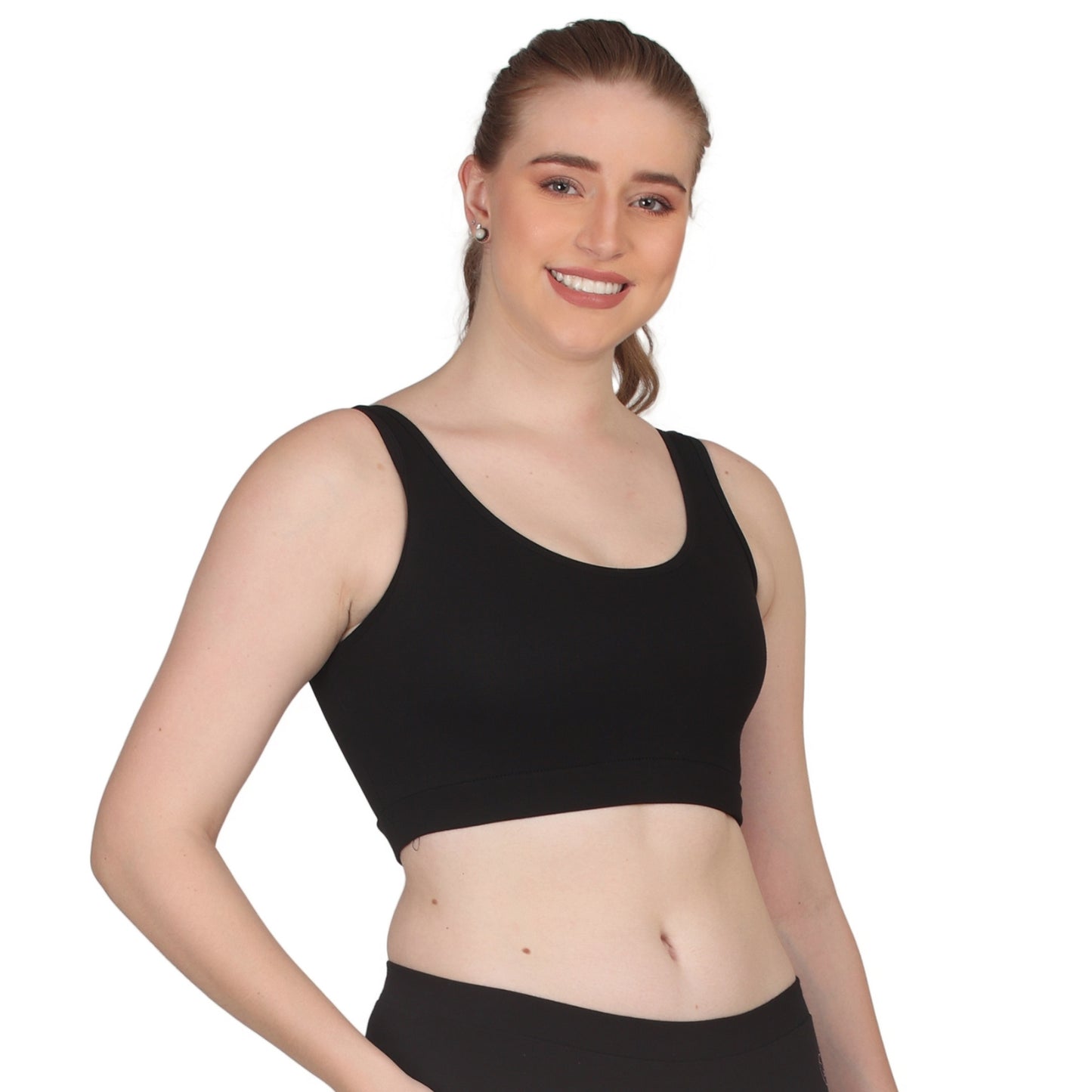 POOJA RAGENEE Skin Breathable & Comfortable Sports Bra SQ1029B Black