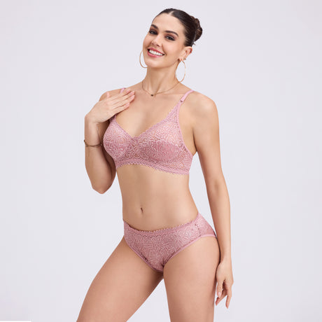 Full Net Fancy Bridal Bra & Panty Set – Stylish & Elegant Lingerie ST15