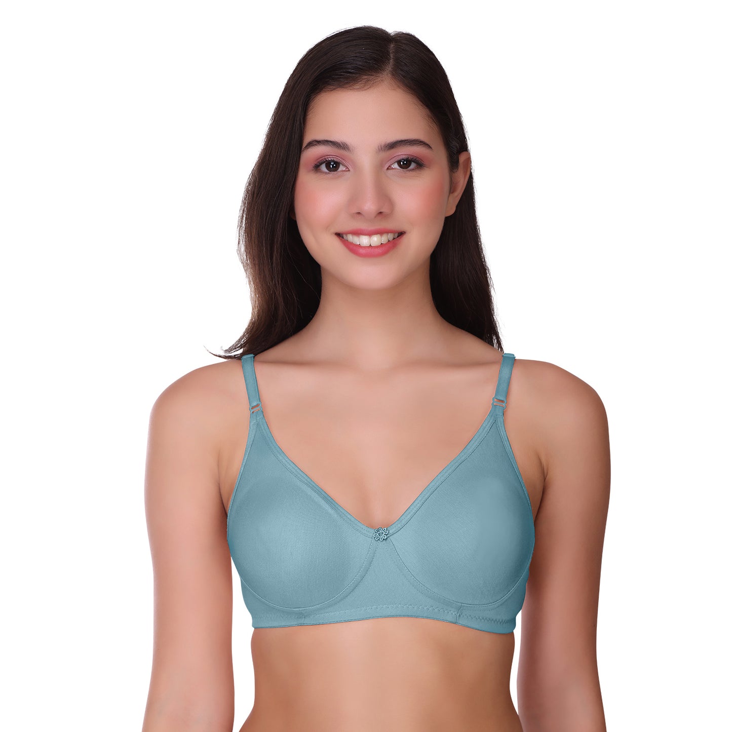 Pooja Ragenee Womens Full Coverage Non Padded Mould Cotton Bra MQ3057 Blue