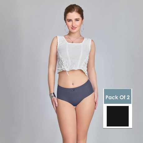 Plain Seamless Panty for Women – Soft, Stretchable & Invisible Comfort Innerwear PQ5033-2pc