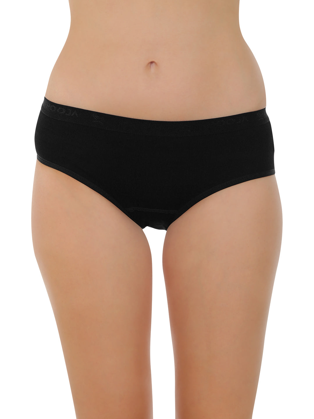 POOJA RAGENEE Women's Regular Pure Cotton Panty PQ5032 Brown-Black