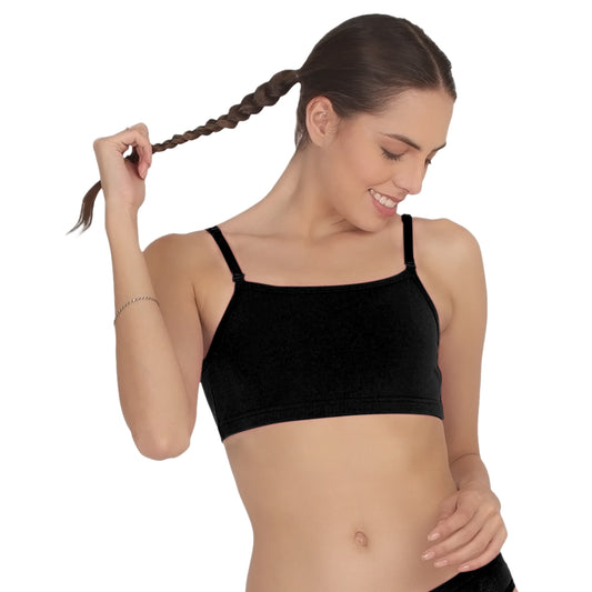 POOJA RAGENEE Smooth Fabric & comfortable Sports Bra for Fitness SQ1031B Black