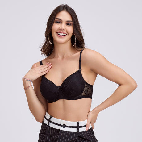 Women's Padded Underwire Bra – Full Coverage,Seamless Support, Everyday Comfort Lingerie QW01