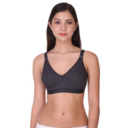 POOJA RAGENEE Regular Cotton Blend Bra -black