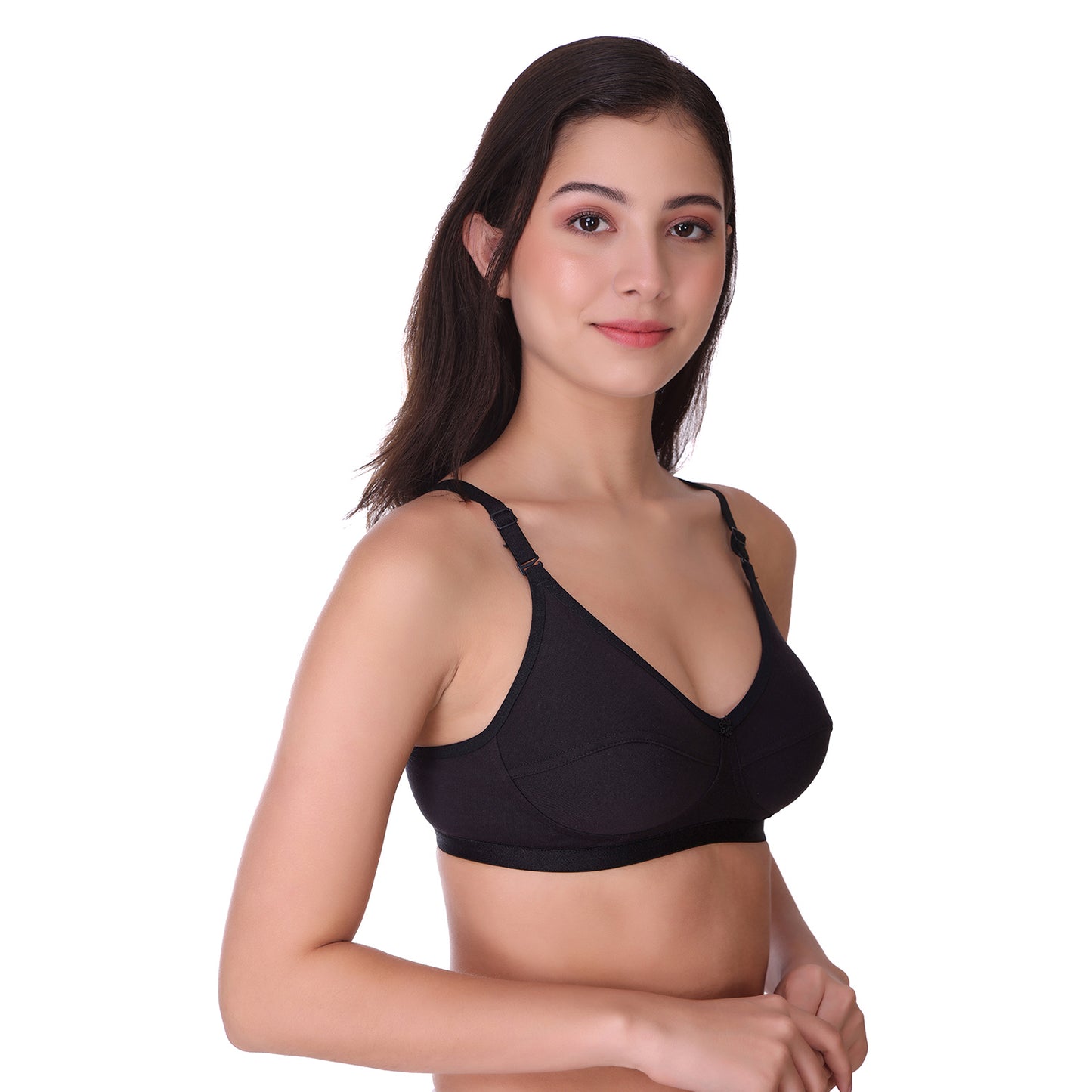 Pooja Ragenee Light Pad Cotton Regular bra for Women Black