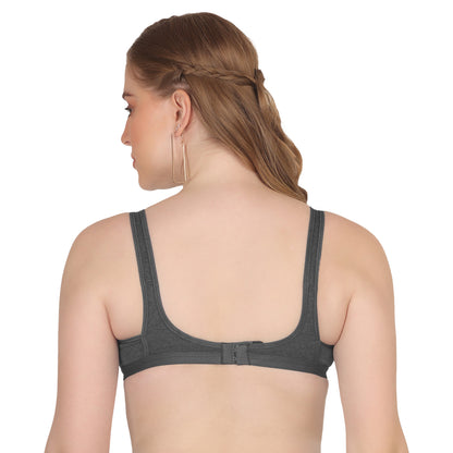 POOJA RAGENEE T-Shirt Bra Fitness & comfortable Cotton Sports BraSQ1036 Black