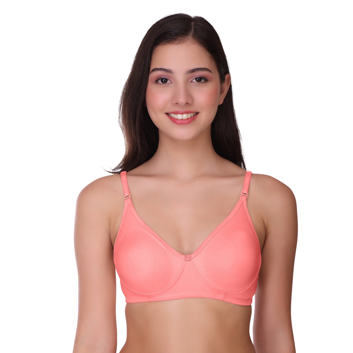 Pooja Ragenee Womens Full Coverage Non Padded Mould Cotton Bra MQ3057 Baby Pink