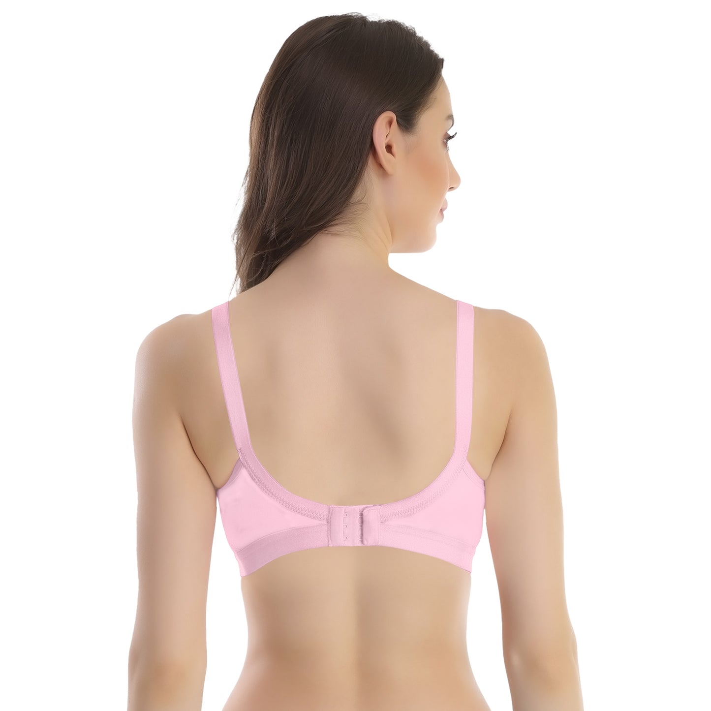 POOJA RAGENEE Seamless Moulded Non Padded Free Wired Comfortable Bra MQ3053D Baby Pink