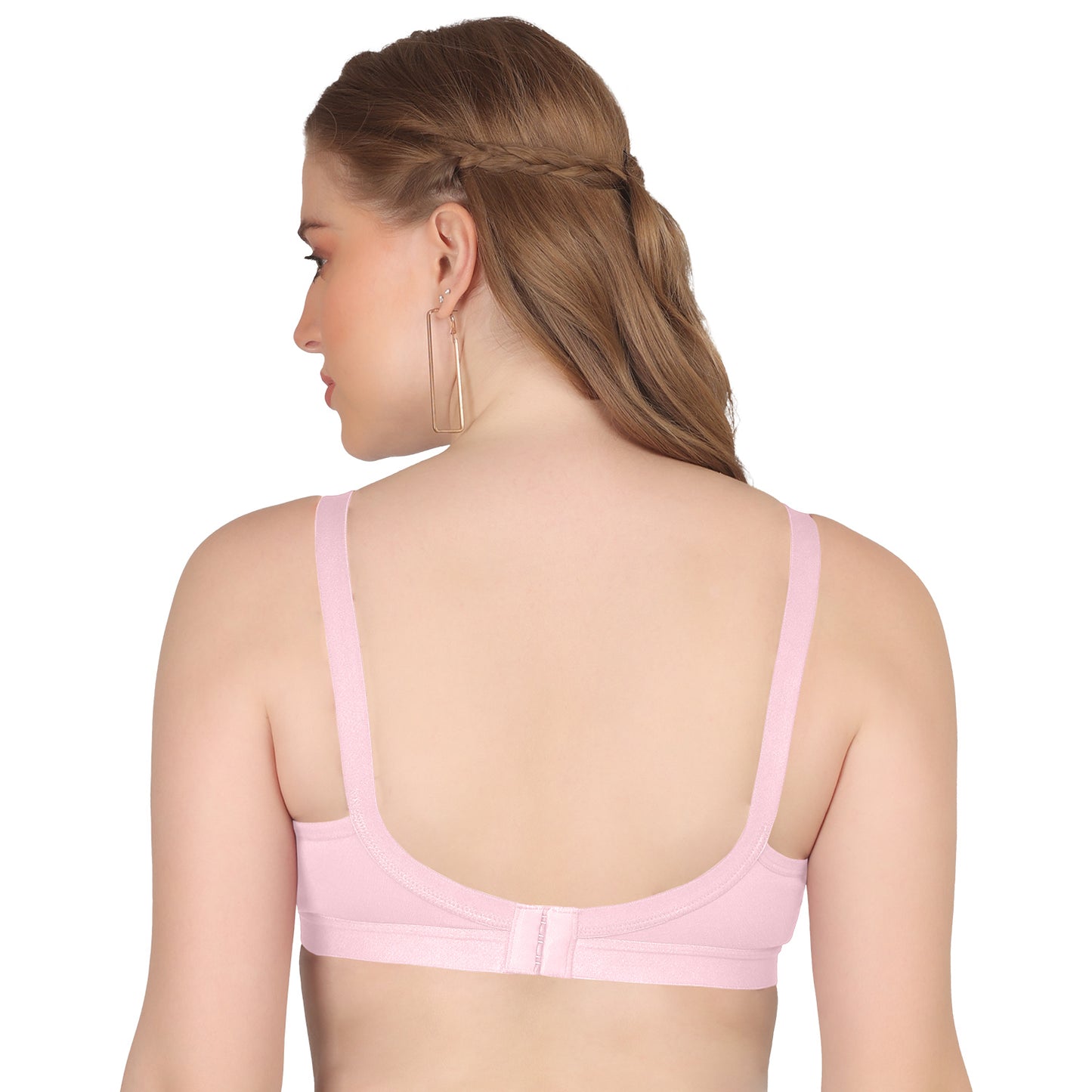 POOJA RAGENEE Seamless Moulded Non Padded Free Wired Comfortable Bra MQ3053 Baby Pink