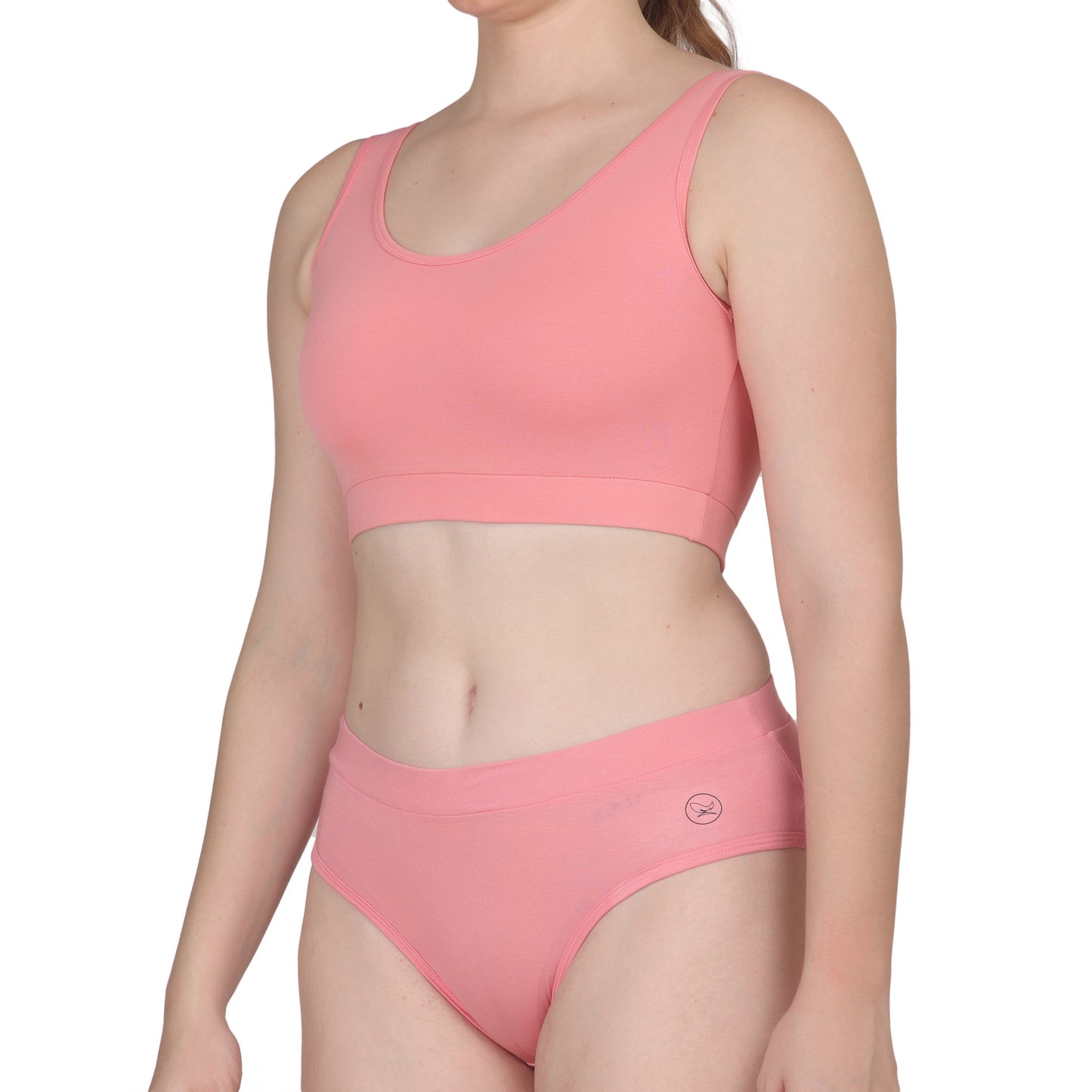 POOJA RAGENEE Skin Breathable & Smooth Fabric Solid Set  ST01 Baby Pink