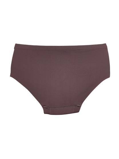 POOJA RAGENEE Women's Seamless Regular Lycra Panty PQ5033 Brown-Grey-Magenta