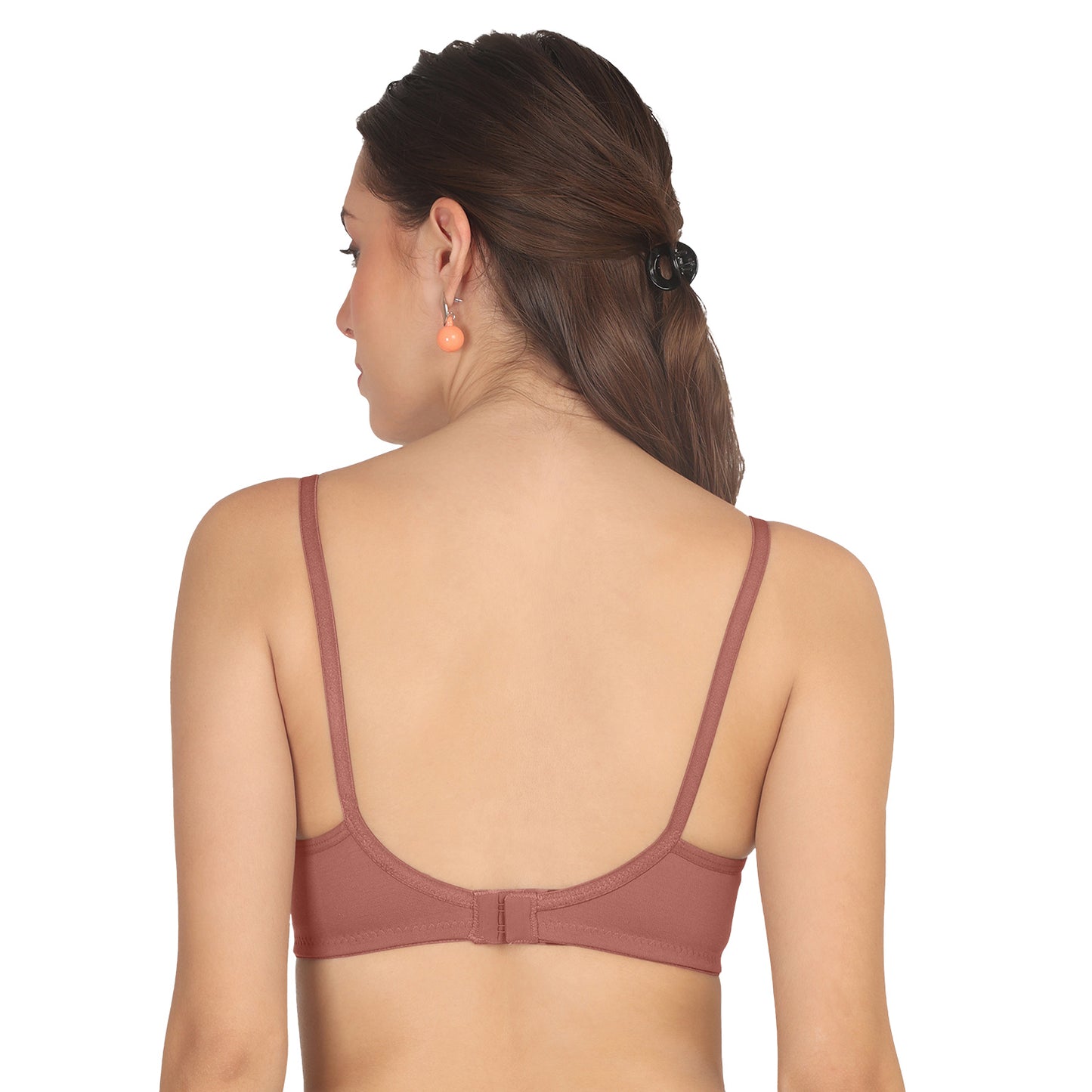 POOJA RAGENEE Moulded Non Padded Smooth Cotton Bra MQ3051 Brown