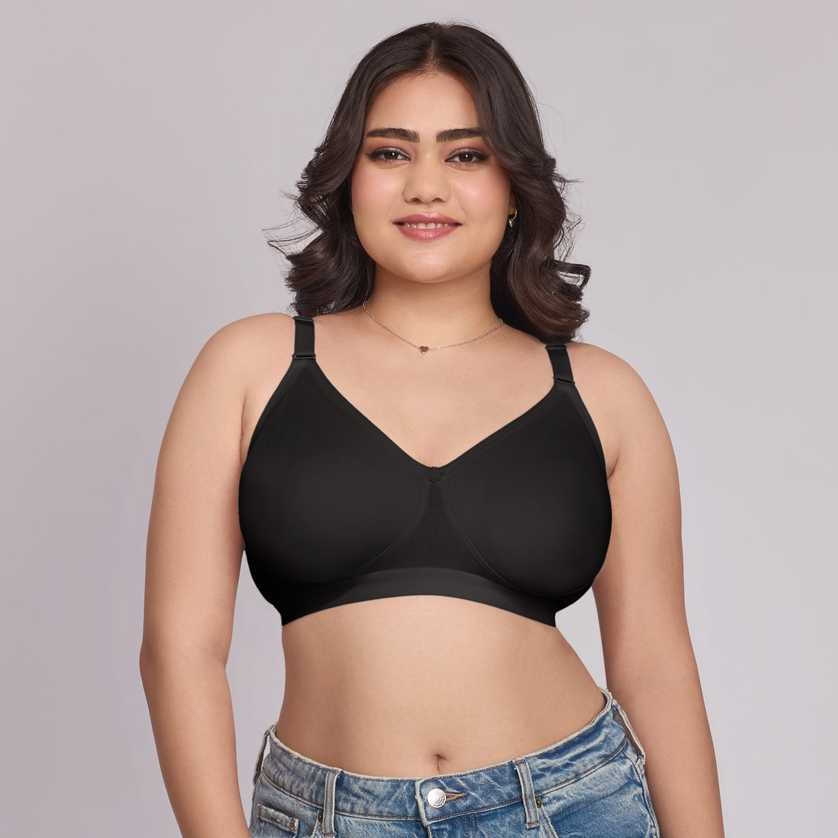 Full Coverage D Cup Bra – Supportive, Comfortable & Wireless | Plus Size Bra for Everyday Wear MQ3033