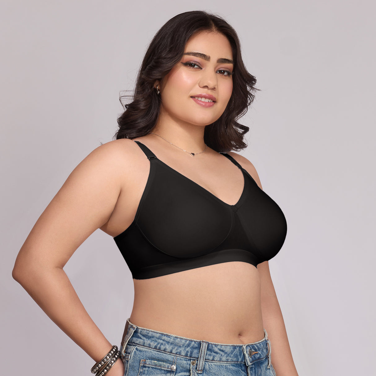 Full Coverage D Cup Bra – Supportive, Comfortable & Wireless | Plus Size Bra for Everyday Wear MQ3033