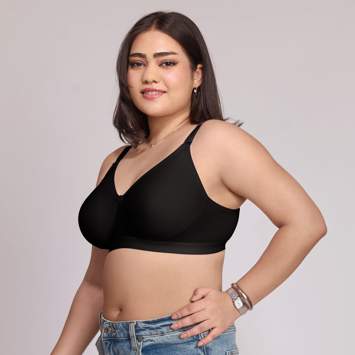 Full Coverage D Cup Bra – Supportive, Comfortable & Wireless | Plus Size Bra for Everyday Wear MQ3033