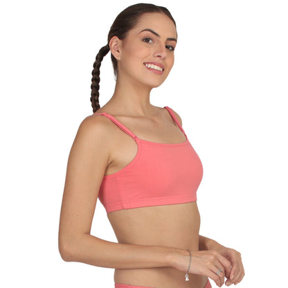 POOJA RAGENEE Smooth Fabric & comfortable Sports Bra for Fitness SQ1031 Coral