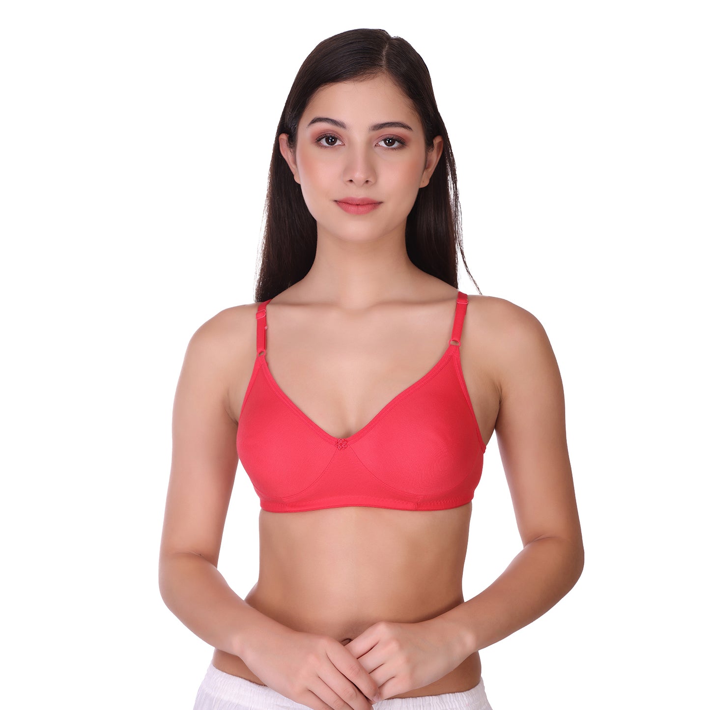 Pooja Ragenee Seamless Non Padded bra for Women Coral