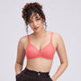 Net Padded Bra for Women|Comfortable Support|Stylish Lace Design FQ8010