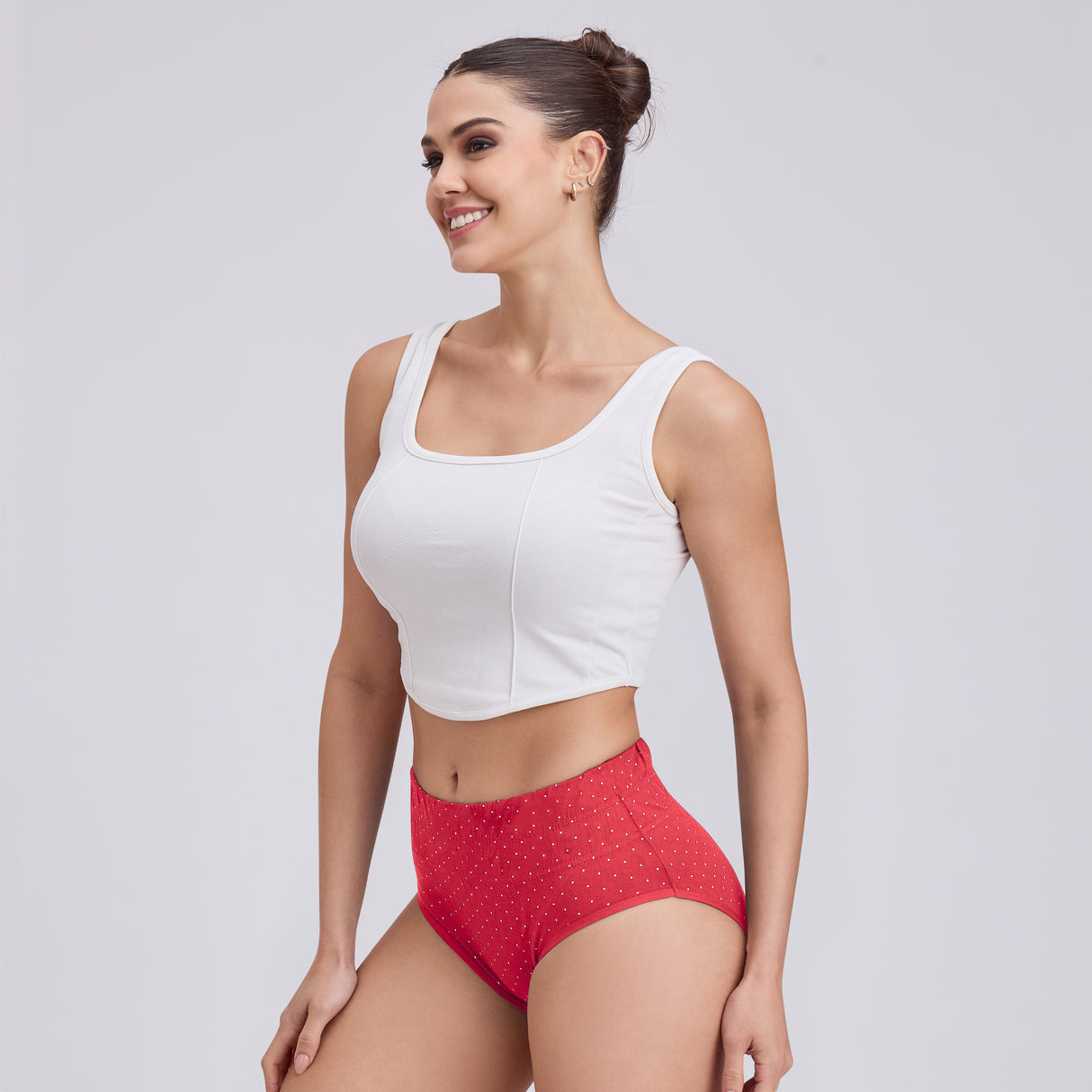 Soft Cotton Tummy Printed Panty for Women – High Waist Comfort Fit PQ5035