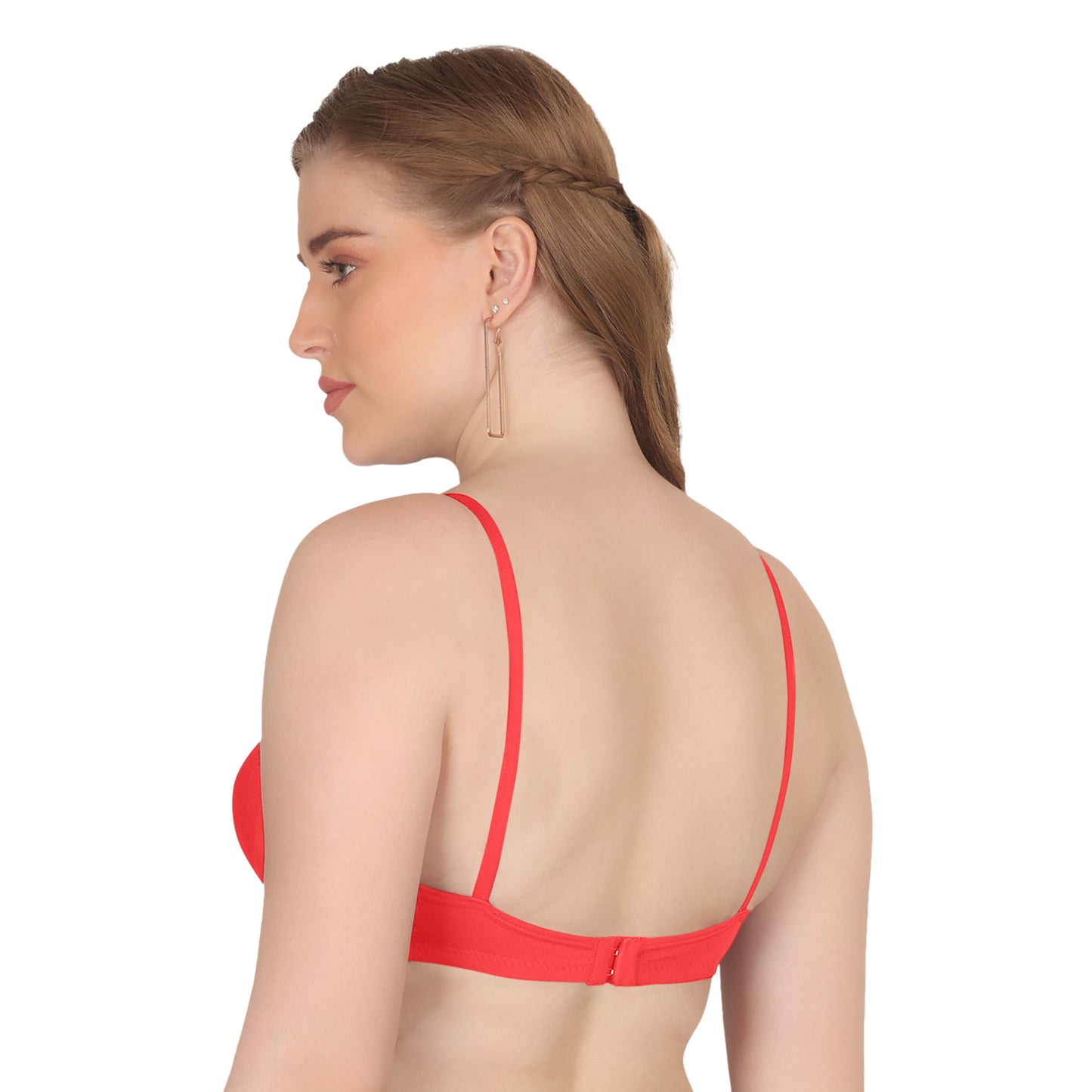 Pooja Ragenee Moulded Non Padded Smooth Cotton Lycra Bra MQ3050 Coral