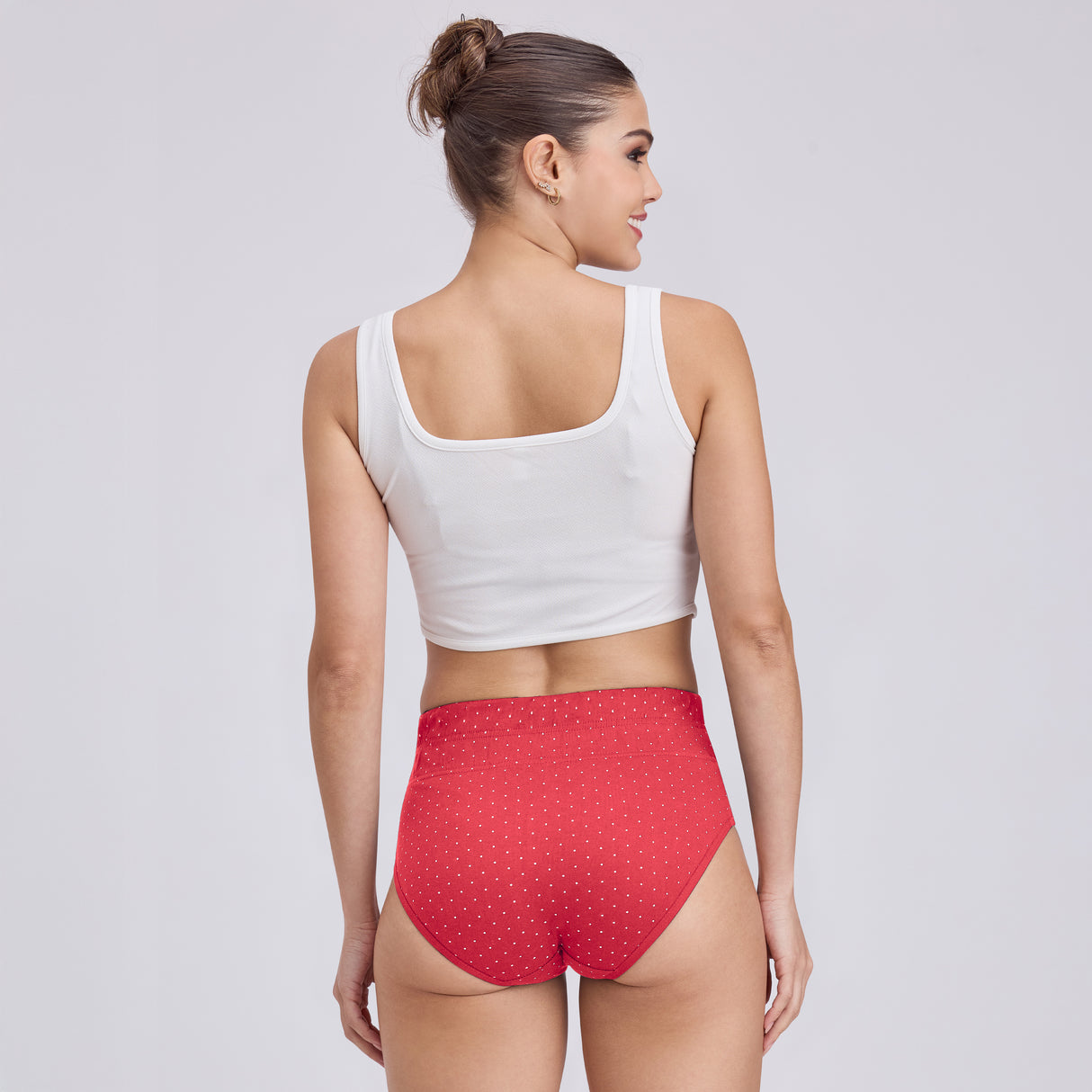 Soft Cotton Tummy Printed Panty for Women – High Waist Comfort Fit PQ5035