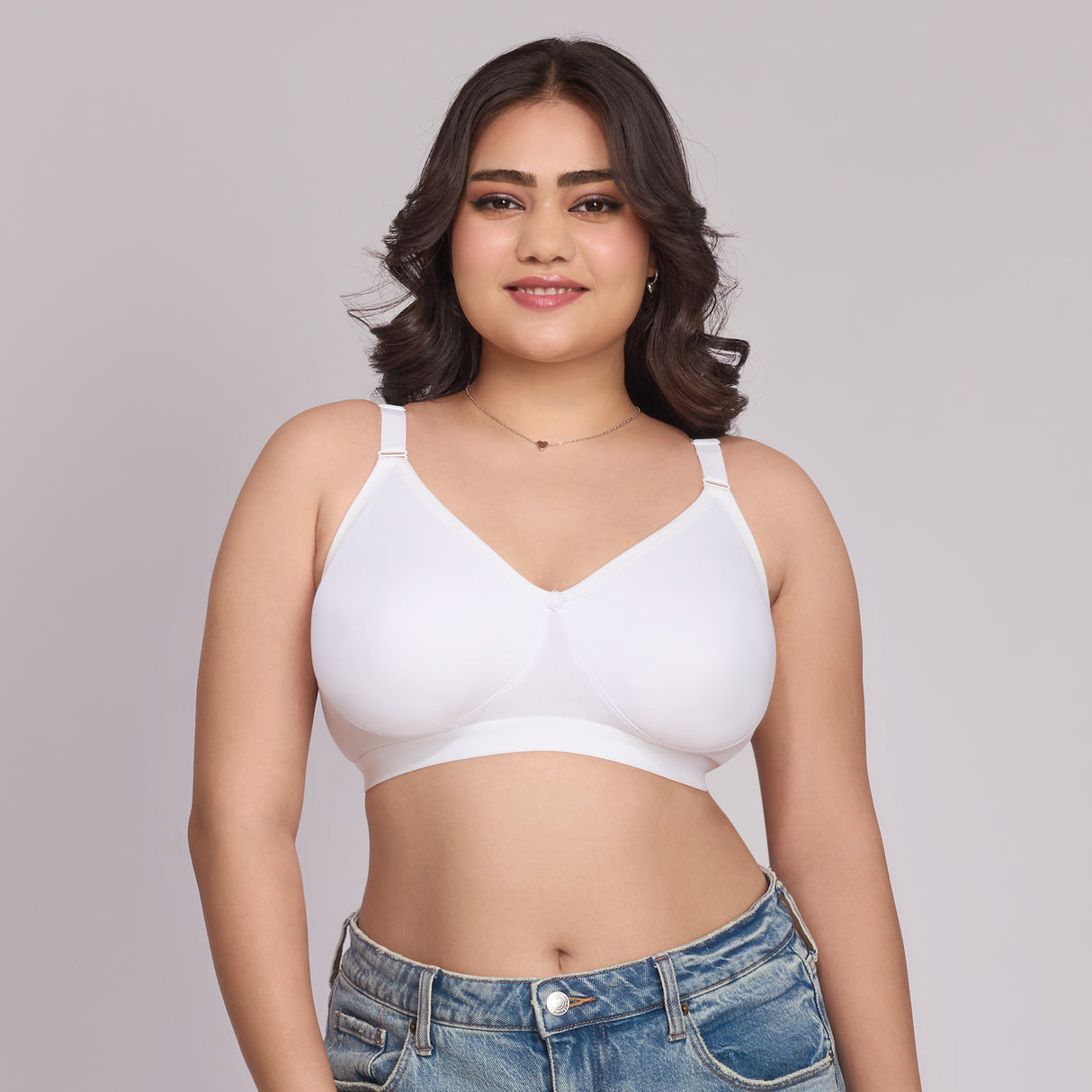 Full Coverage D Cup Bra – Supportive, Comfortable & Wireless | Plus Size Bra for Everyday Wear MQ3033