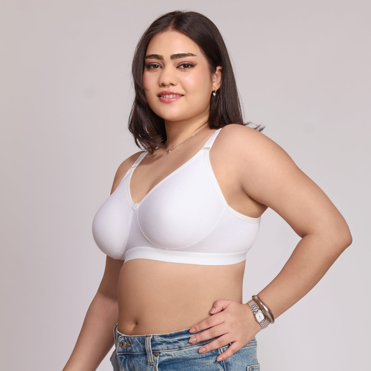 Full Coverage D Cup Bra – Supportive, Comfortable & Wireless | Plus Size Bra for Everyday Wear MQ3033