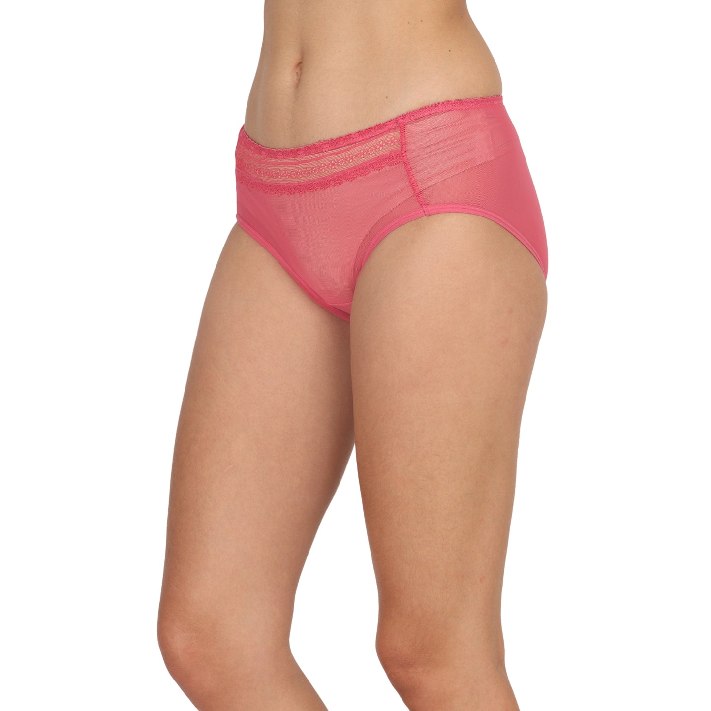 POOJA RAGENEE Women's Regular Power Net Lycra Panty  PQ5021 Dark Pink