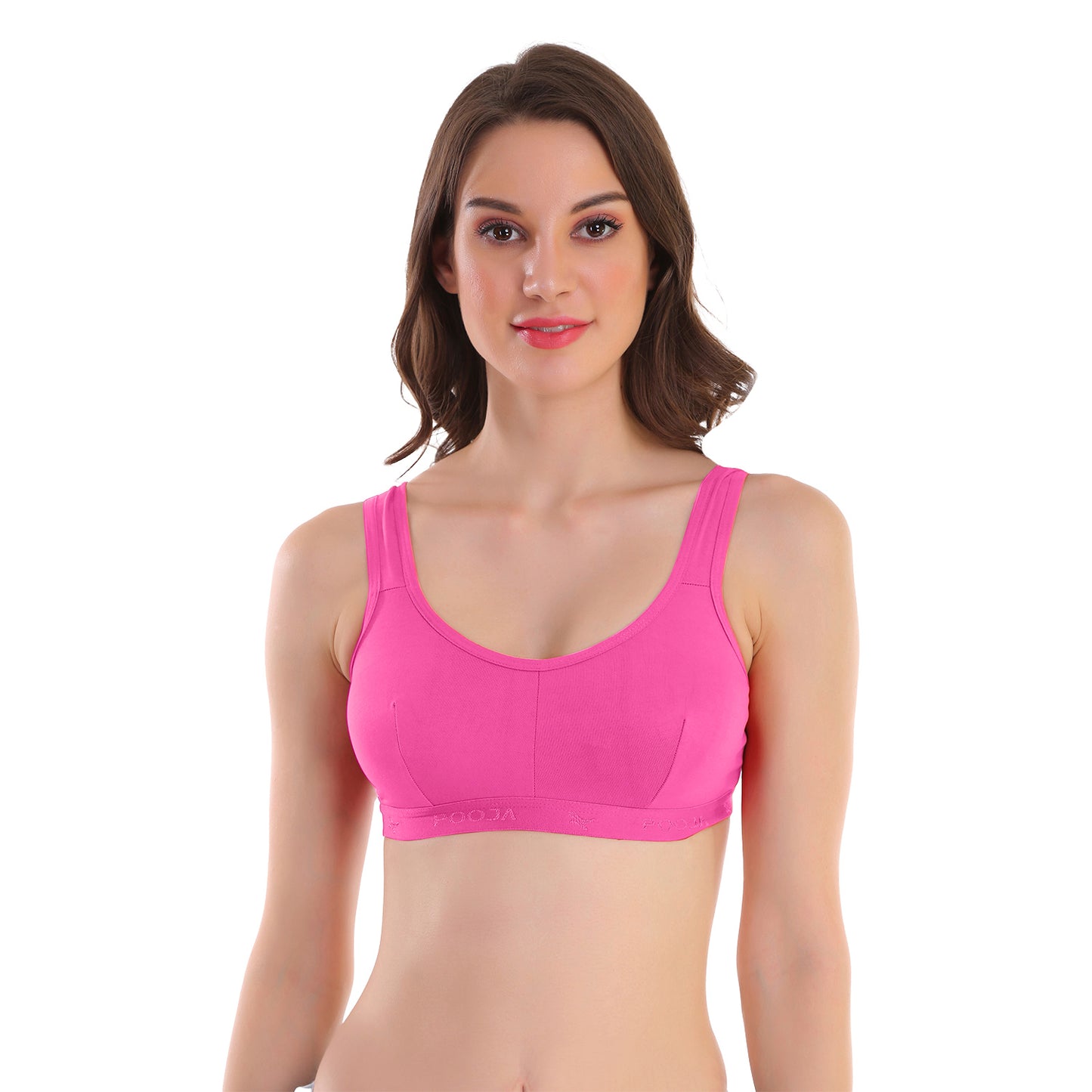 Pooja Ragenee Everyday Sports bra for Womens Dark Pink