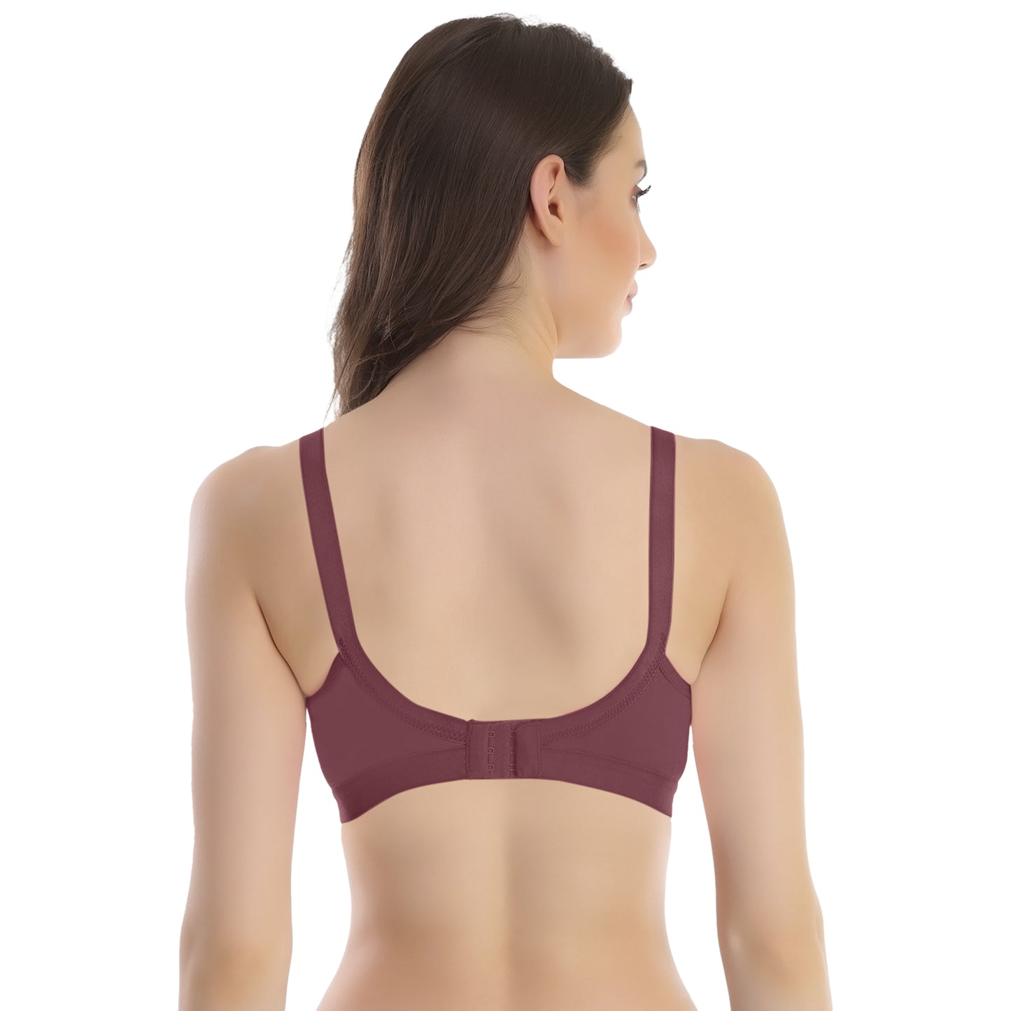 POOJA RAGENEE Seamless Moulded Non Padded Free Wired Comfortable Bra MQ3053D Dark Pink