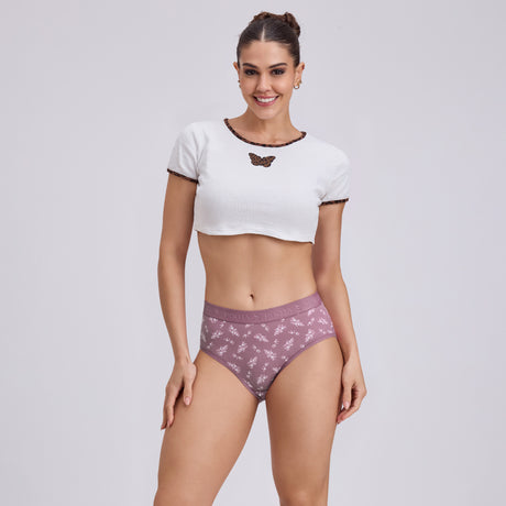 Women’s Flower Print Panty – Soft, Stretchable & Stylish Comfort PQ5031