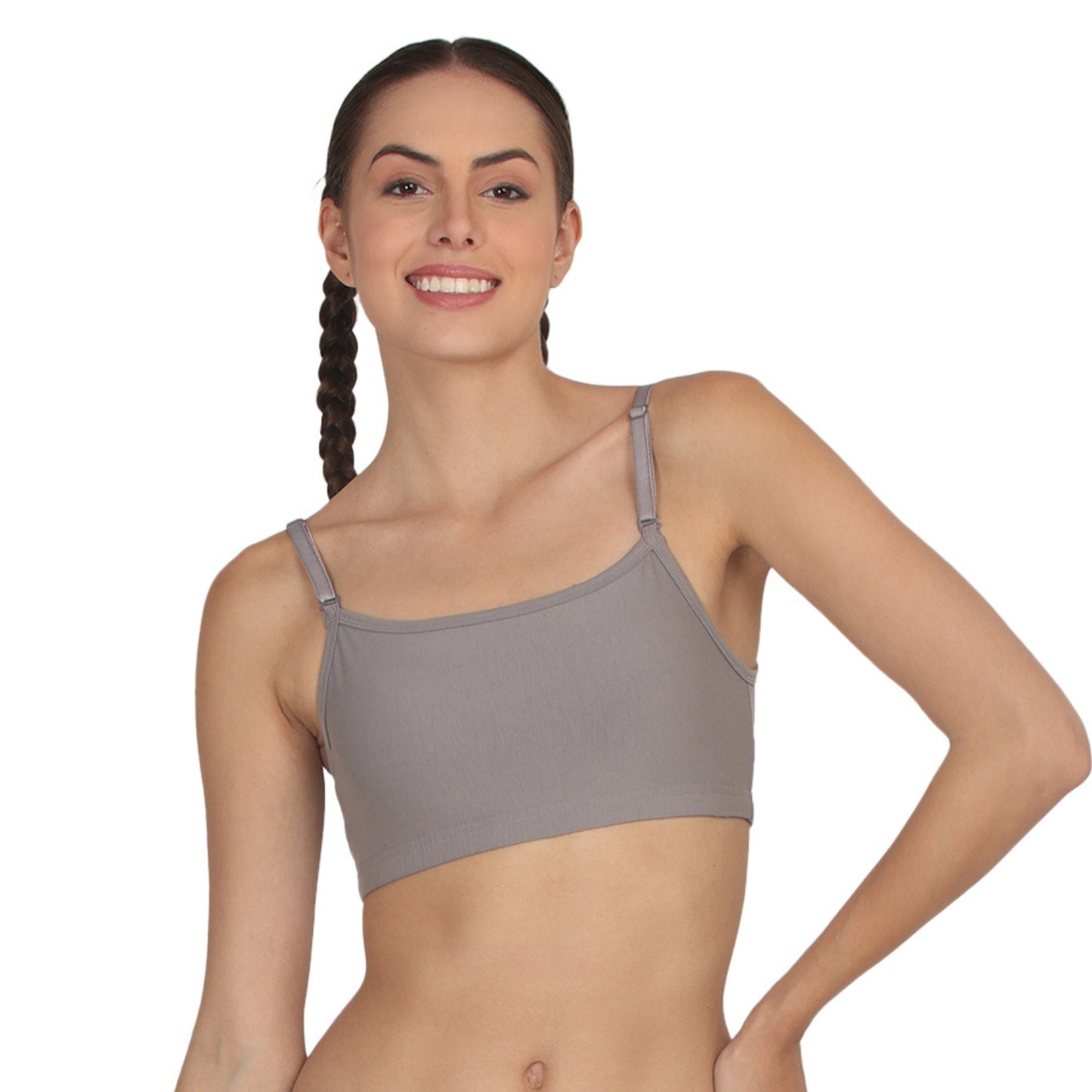 POOJA RAGENEE Smooth Fabric & comfortable Sports Bra for Fitness SQ1031 Grey