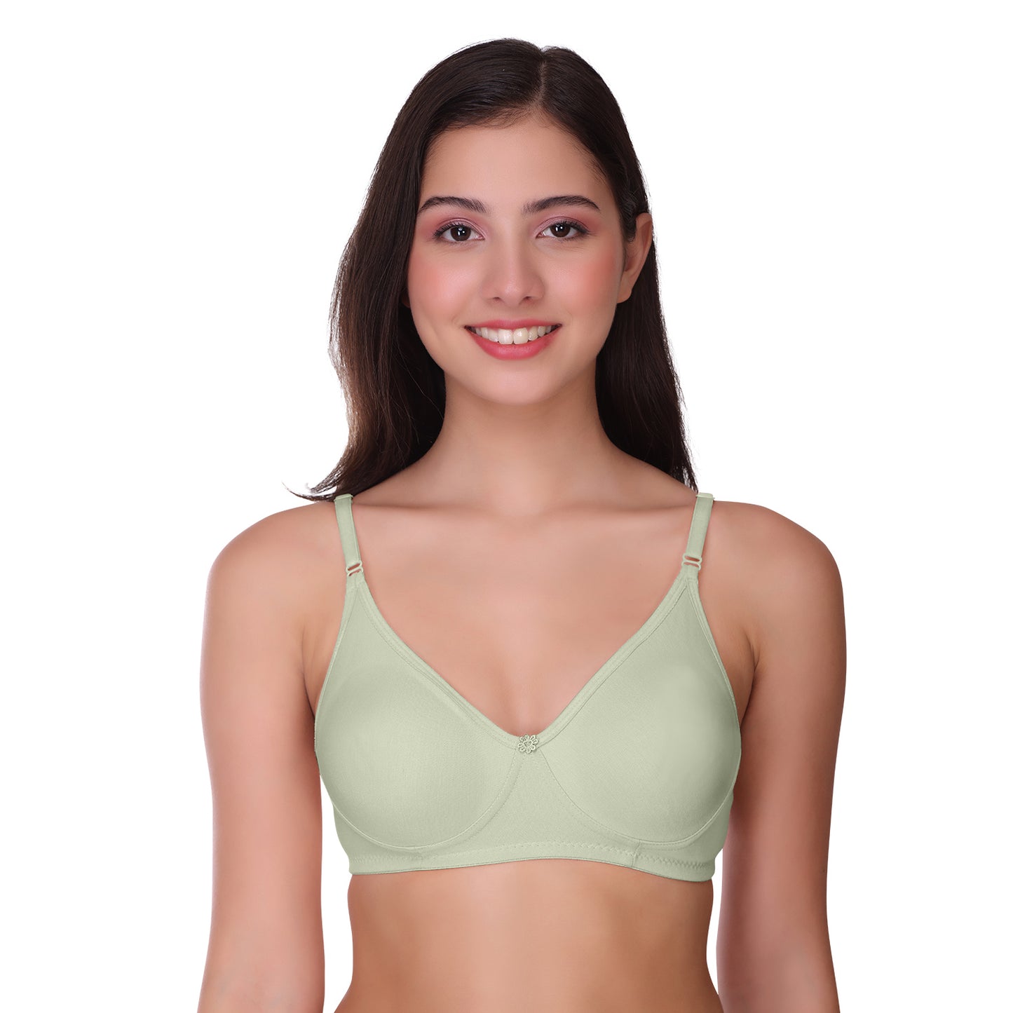 Pooja Ragenee Womens Full Coverage Non Padded Mould Cotton Bra MQ3057 Grey