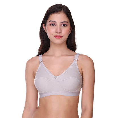 Pooja Ragenee Light Pad Cotton Regular bra for Women Grey