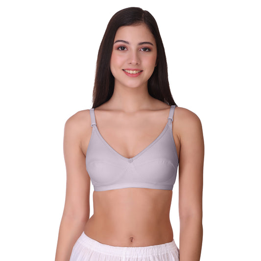 Pooja Ragenee Light Pad Cotton Regular bra for Women Grey