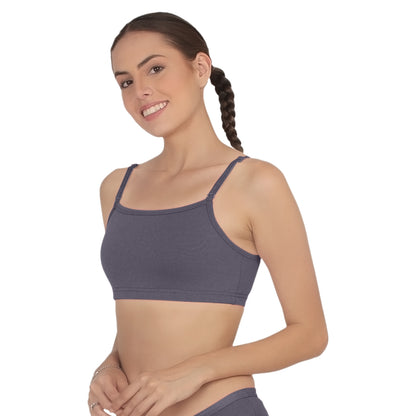 POOJA RAGENEE Smooth Fabric & comfortable Sports Bra for Fitness SQ1031B Grey