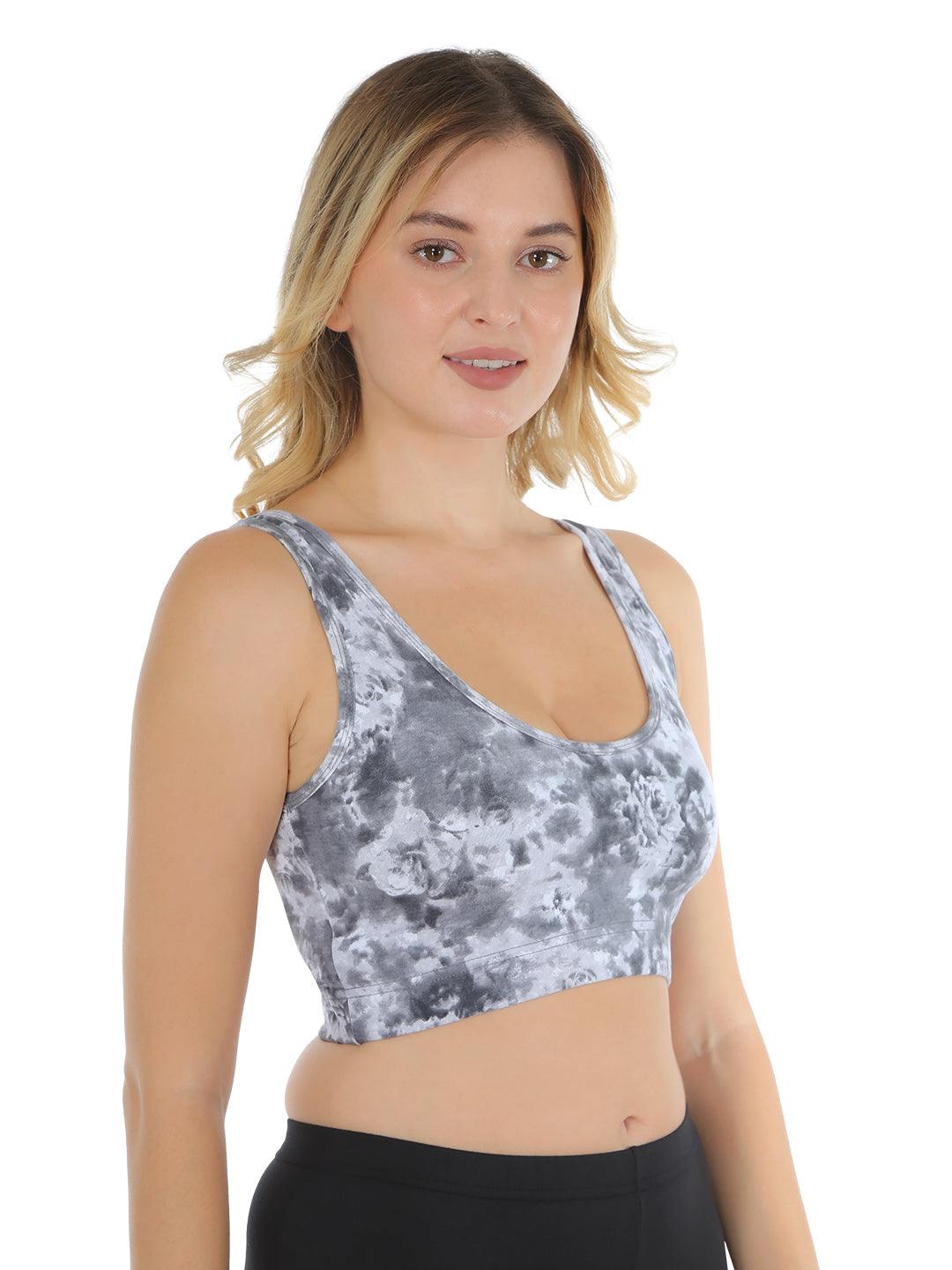 POOJA RAGENEE Smooth Fabric & comfortable Sports Bra for Fitness SQ1038 Grey